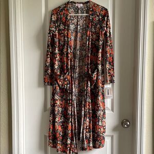 Floral Long Sleeve Cardigan duster. Lularoe Sarah size small
